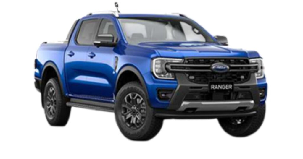 Ford Ranger azul XLT doble cabina 4x4 disponible en renting multimarca para flota empresarial en Costa Rica con Total Fleet